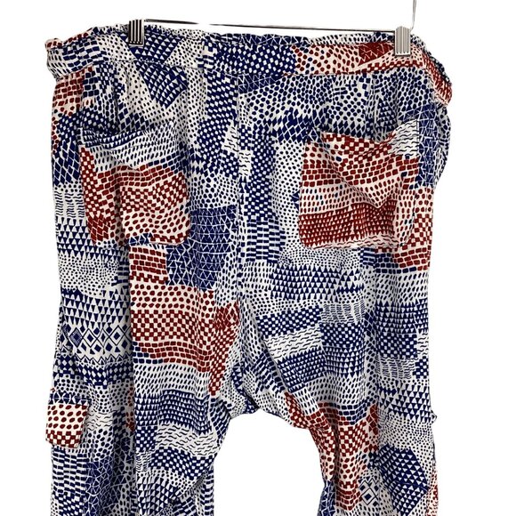 Hei Hei Anthropologie Nouveau Harem Jogger Pants‎ Size XL Xlarge  Red Blue - Picture 8 of 11
